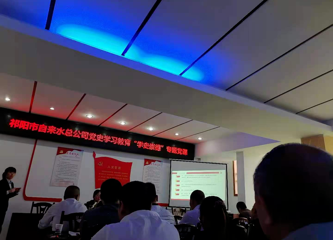 祁阳自来水公司开展党史学习专题教育活动