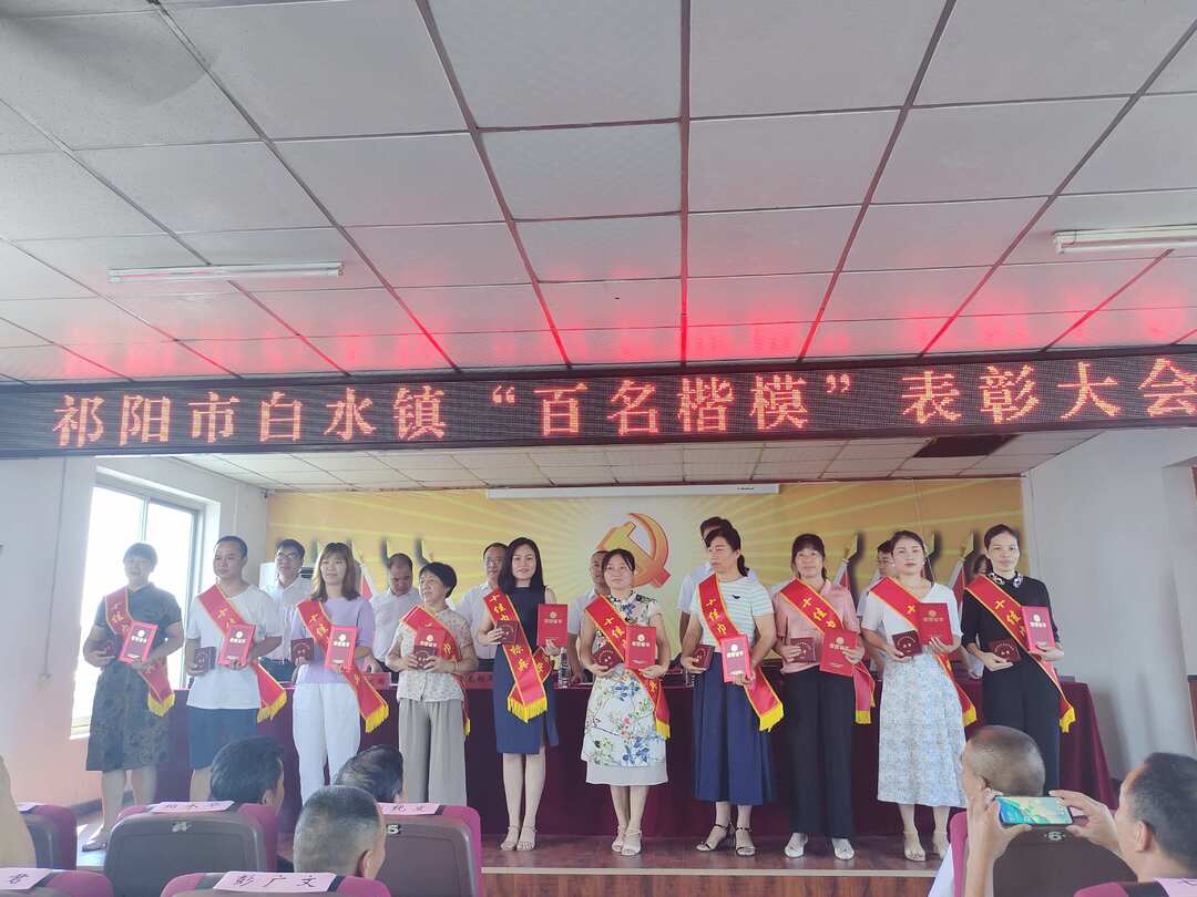 白水镇：百名先进楷模受表彰