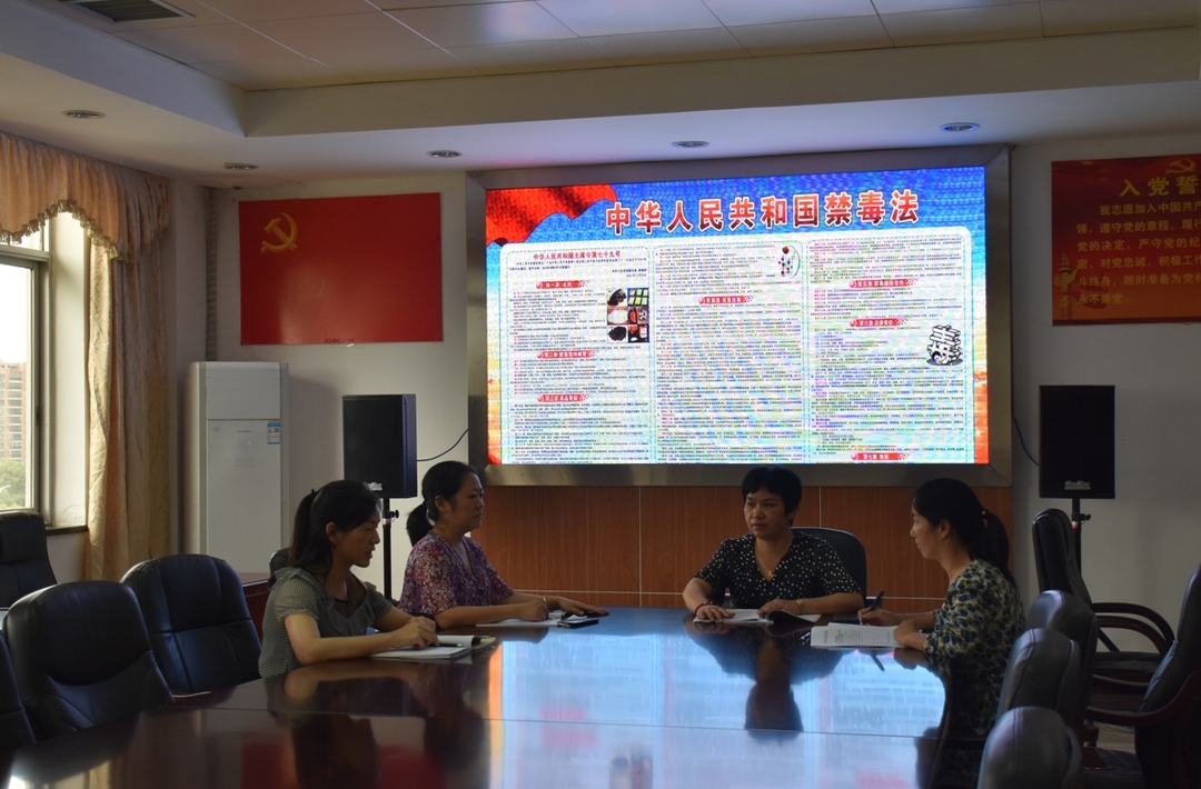 祁阳市妇联党组理论学习中心组集中学习禁毒知识