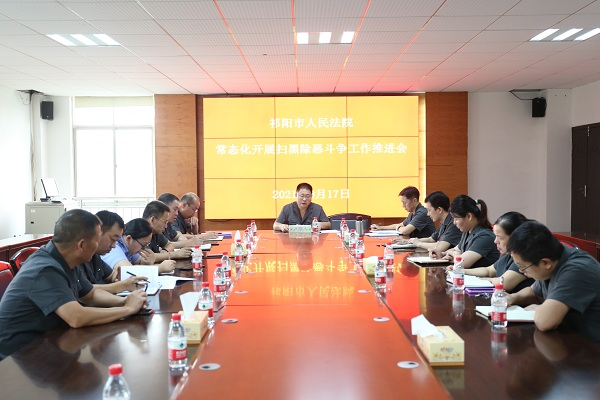 祁阳法院召开常态化开展扫黑除恶斗争工作推进会