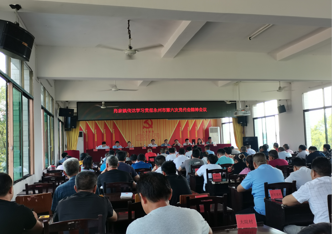 肖家镇传达学习贯彻永州市第六次党代会精神
