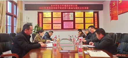 永州市生态环境局祁阳分局召开2021年度局领导班子党史学习教育专题民主生活会