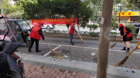 祁阳市委政法委组织志愿者走进社区开展学雷锋活动