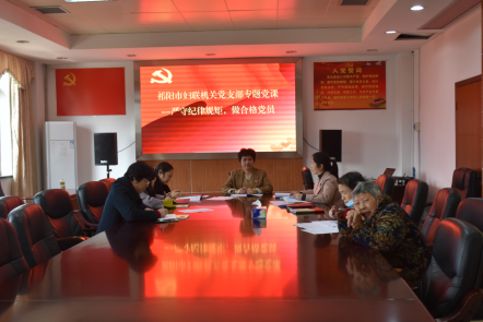祁阳市妇联开展“严守纪律规矩 做合格党员”专题党课