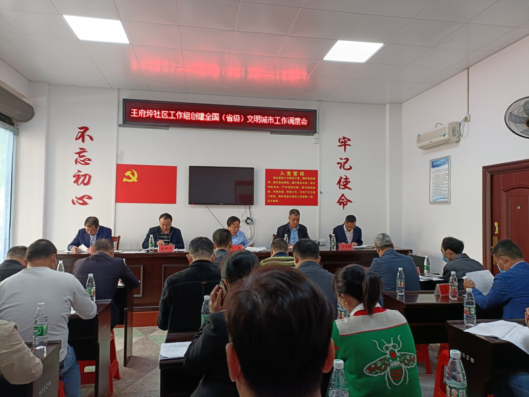 王府坪社区创建全国（省级）文明城市工作调度会召开