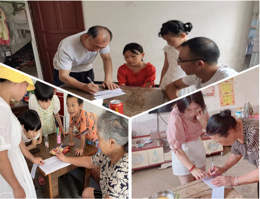 进宝塘镇白合学校：暑假走村入户家访 织密防溺水安全网