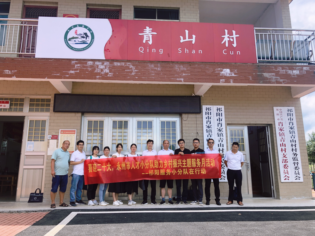永州市乡村振兴人才服务祁阳小分队到青山村开展乡村振兴志愿服务活动