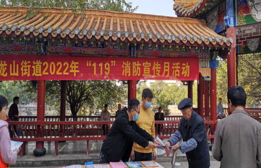 龙山街道：开展“119”消防宣传月活动