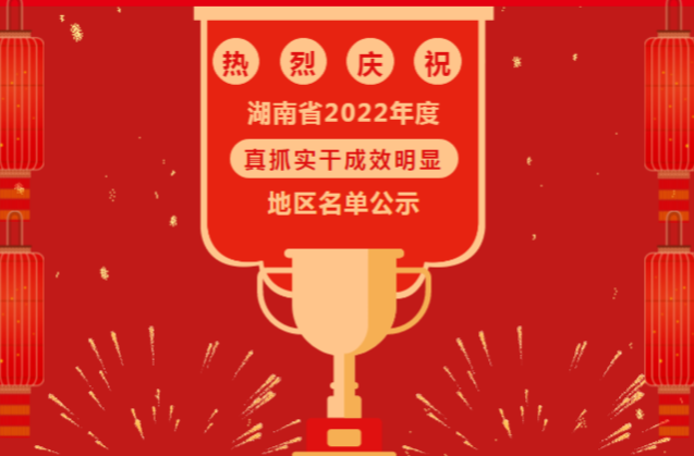湖南2022年度真抓实干成效明显地区公示|祁阳喜获多项表扬激励
