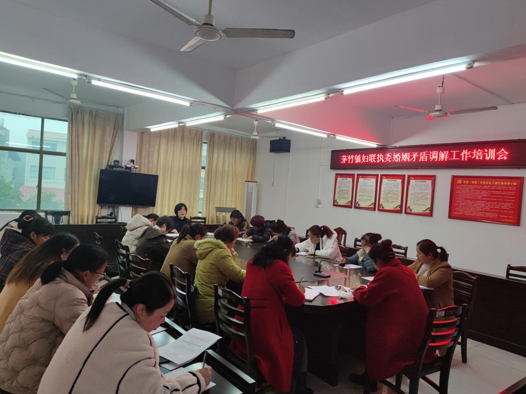 茅竹镇妇联开展执委矛盾化解能力提升培训会