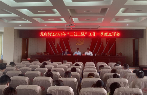 龙山街道召开2023年“三创三强”一季度点评会
