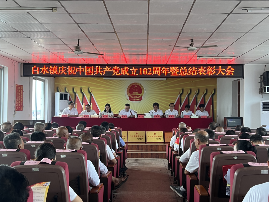 白水镇：召开庆祝中国共产党成立102周年暨“三创三强”二季度点评大会