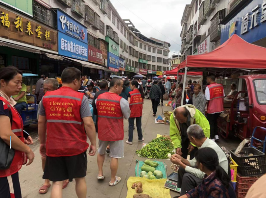 文明铺镇开展文明劝导占道经营宣传整治活动