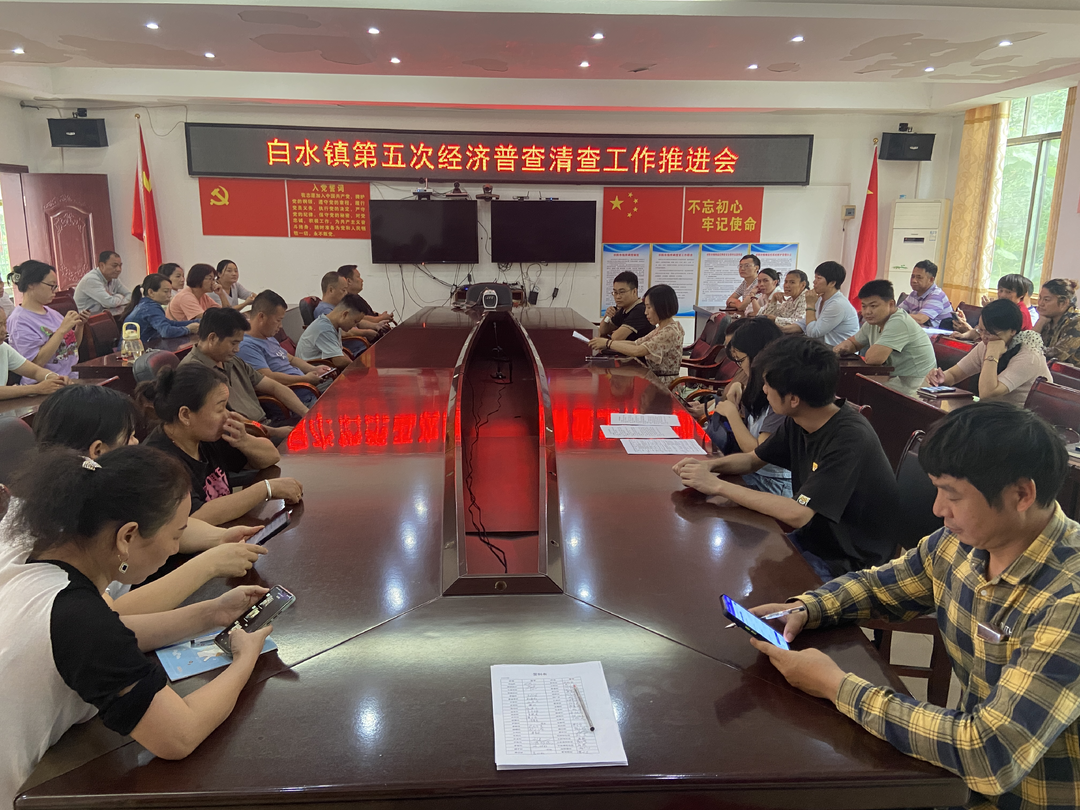 白水镇召开第五次全国经济普查清查工作推进会
