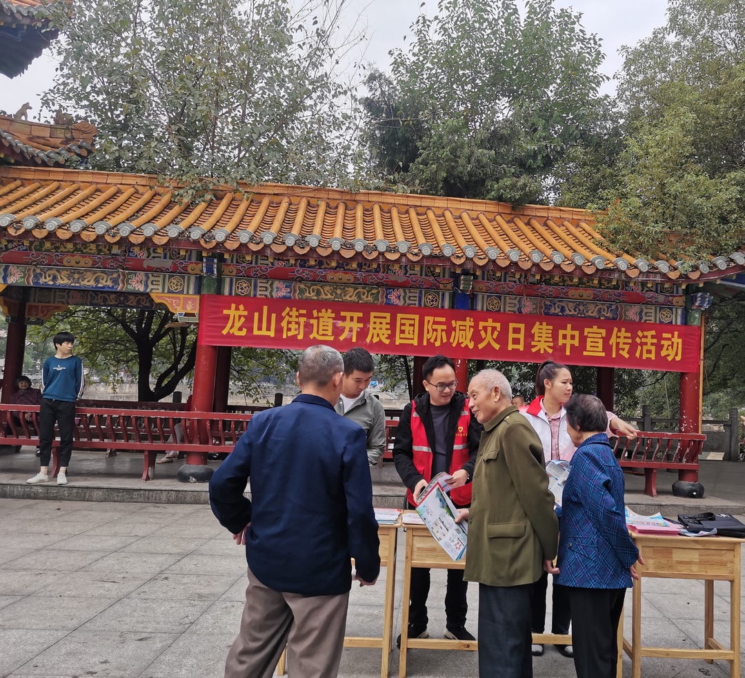 龙山街道：开展国际减灾日集中宣传活动