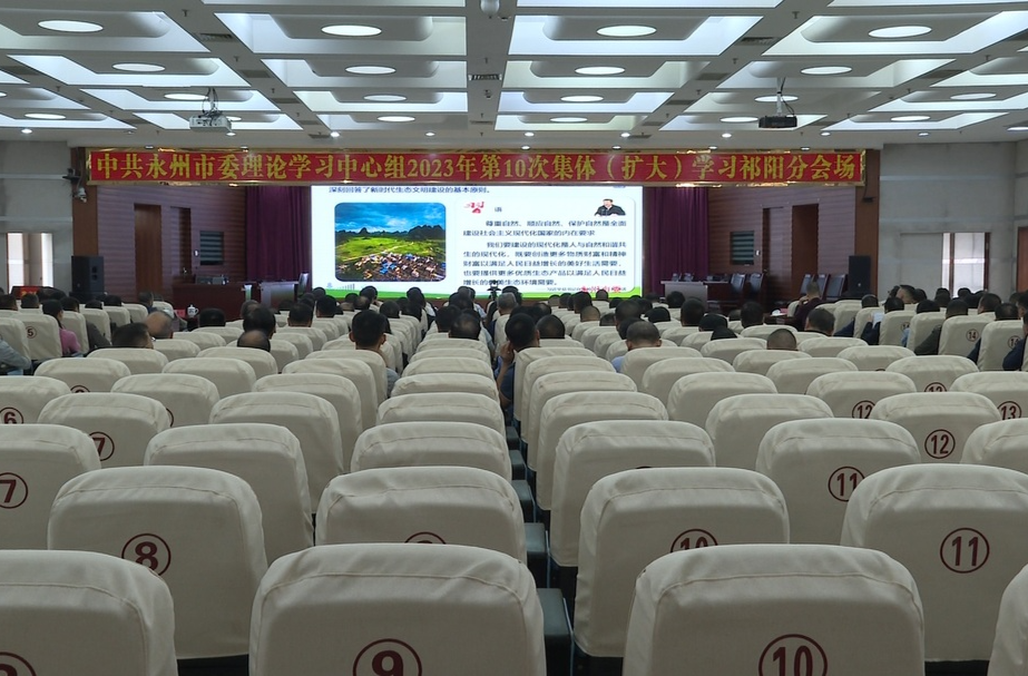 祁阳市组织收听收看永州市委理论学习中心组第10次集体(扩大)学习