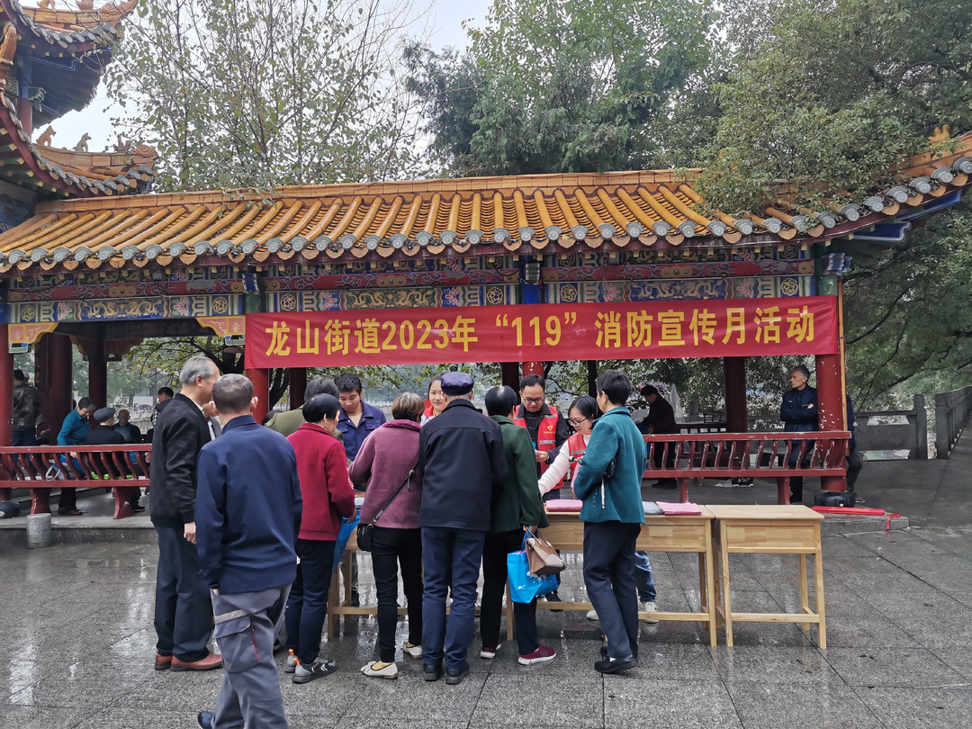 龙山街道：开展“119”消防宣传月活动