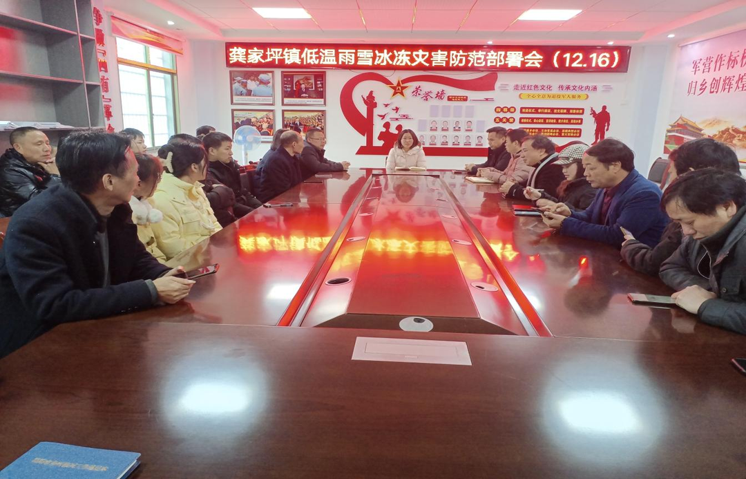 龚家坪镇召开低温雨雪冰冻灾害防范部署会