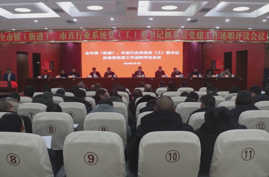 祁阳市镇（街道）市直行业系统党（工）委书记抓基层党建工作述职评议会议召开