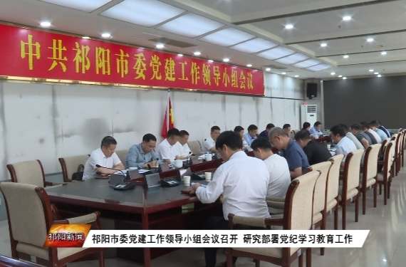 祁阳市委党建工作领导小组会议召开 研究部署党纪学习教育工作
