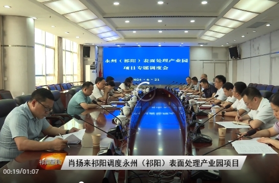 肖扬来祁阳调度永州（祁阳）表面处理产业园项目