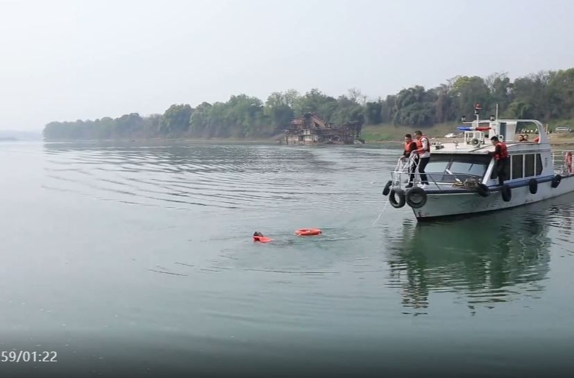 湘江永州至衡阳三级航道建设三期工程浯溪二线船闸项目：以练为战 筑牢汛期安全防线