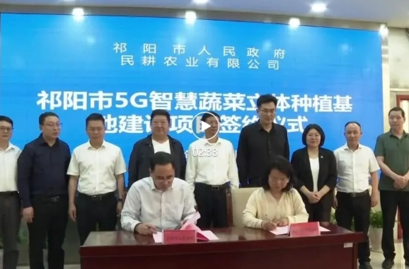 祁阳市5G智慧蔬菜立体种植基地建设项目举行签约仪式