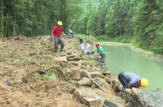 祁阳：大江灌区战汛期 节水改造施工忙