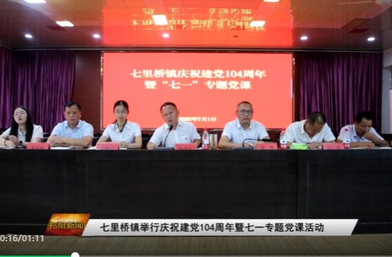 七里桥镇举行庆祝建党104周年暨“七一”专题党课活动