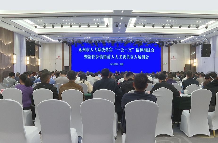 永州市人大系统落实“三会三文”精神推进会 暨新任乡镇街道人大主要负责人培训会在祁阳召开
