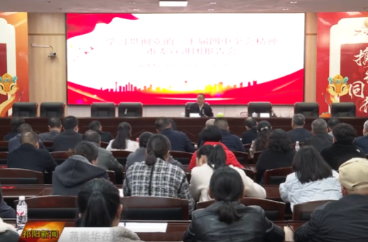 蒋崇华在浯溪街道宣讲党的二十届四中全会精神