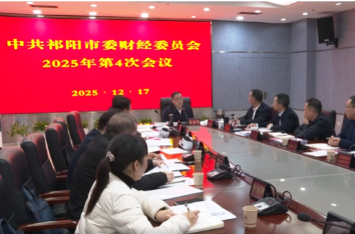 蒋崇华主持召开祁阳市委财经委员会2025年第4次会议
