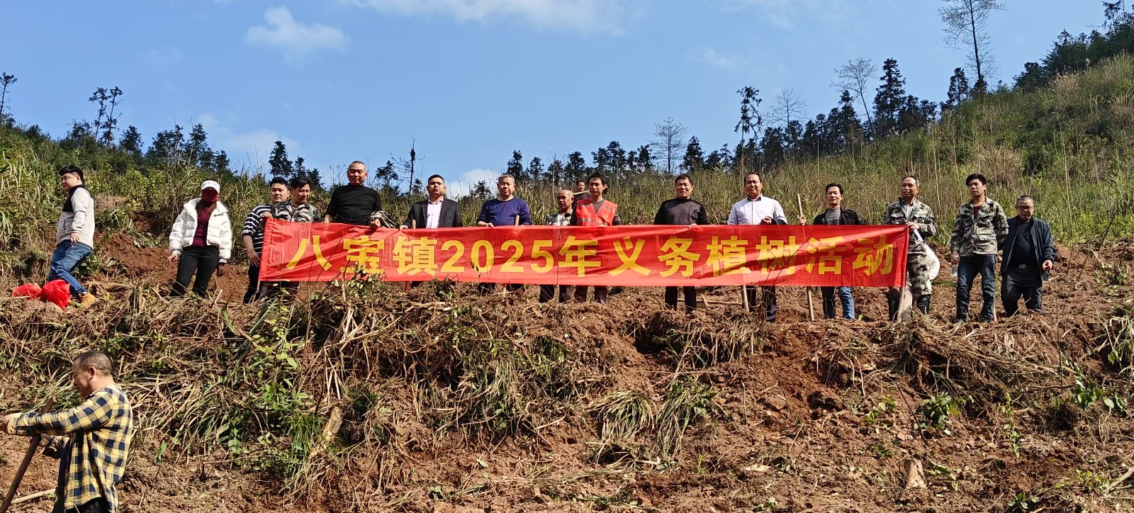 八宝镇：植树造林添新绿 织牢八宝生态网