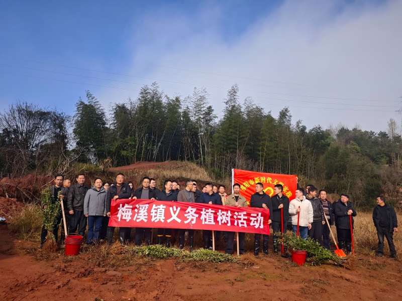 梅溪镇开展义务植树活动 为春日增添新绿